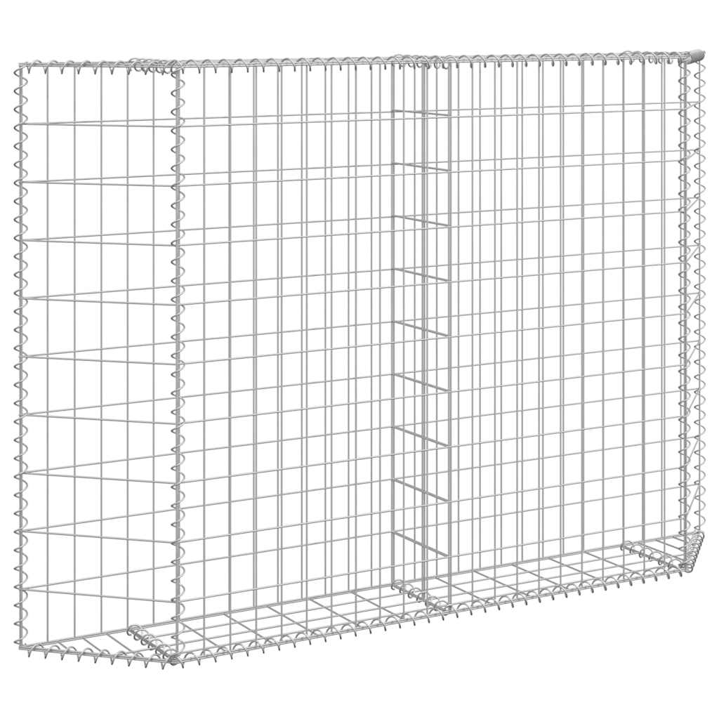 Trapezna gabionska gredica od pocinčanog čelika 150x20x100 cm