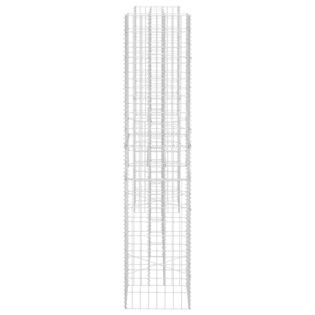 Gabionska sadilica u H-obliku od čelične žice 260 x 40 x 180 cm