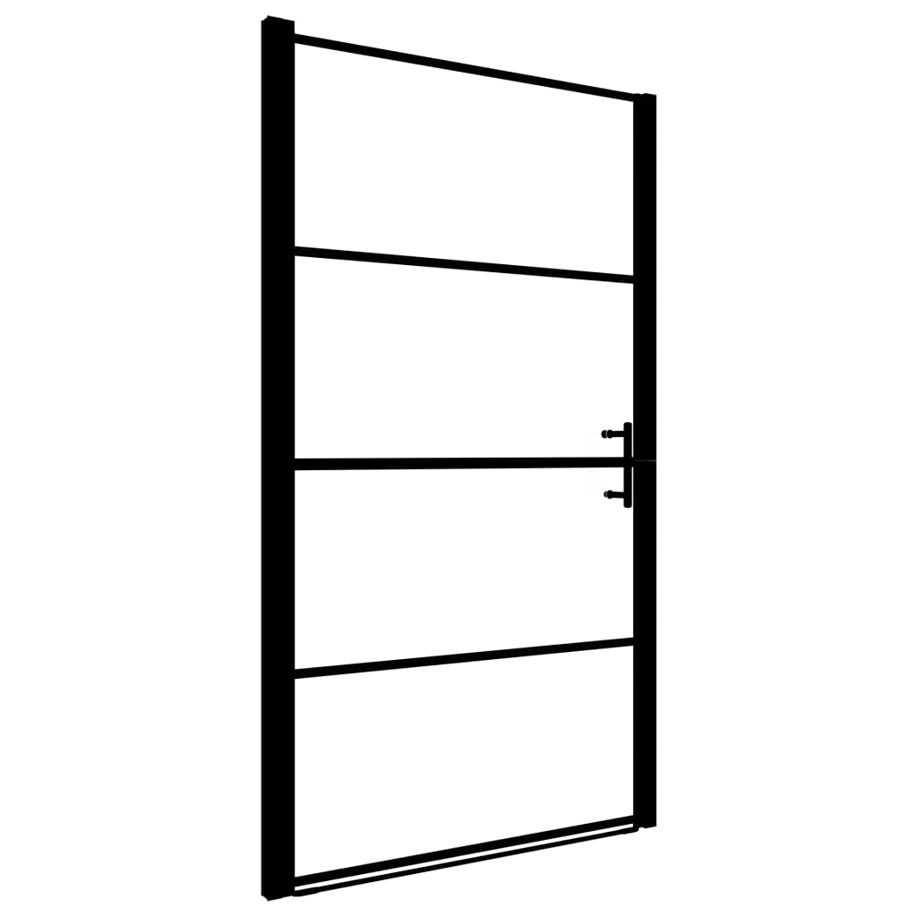 Vrata za tuš od kaljenog stakla 81 x 195 cm crna