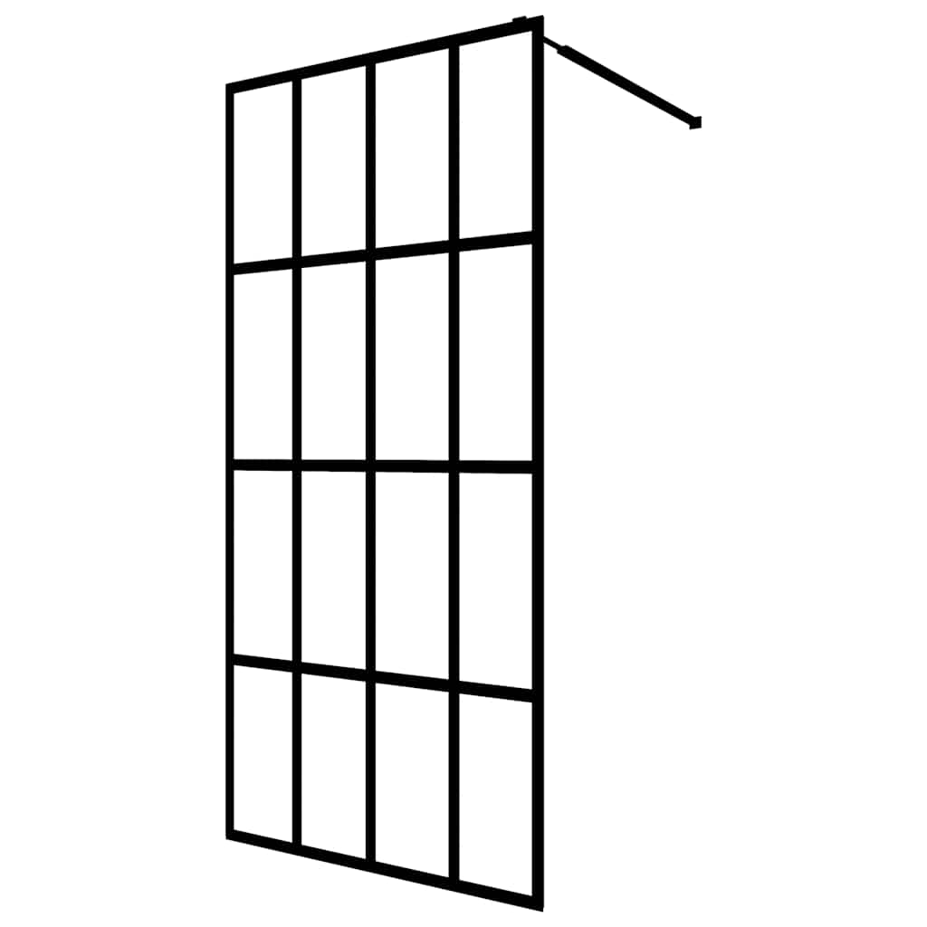 Pregrada za tuširanje od prozirnog kaljenog stakla 100 x 195 cm