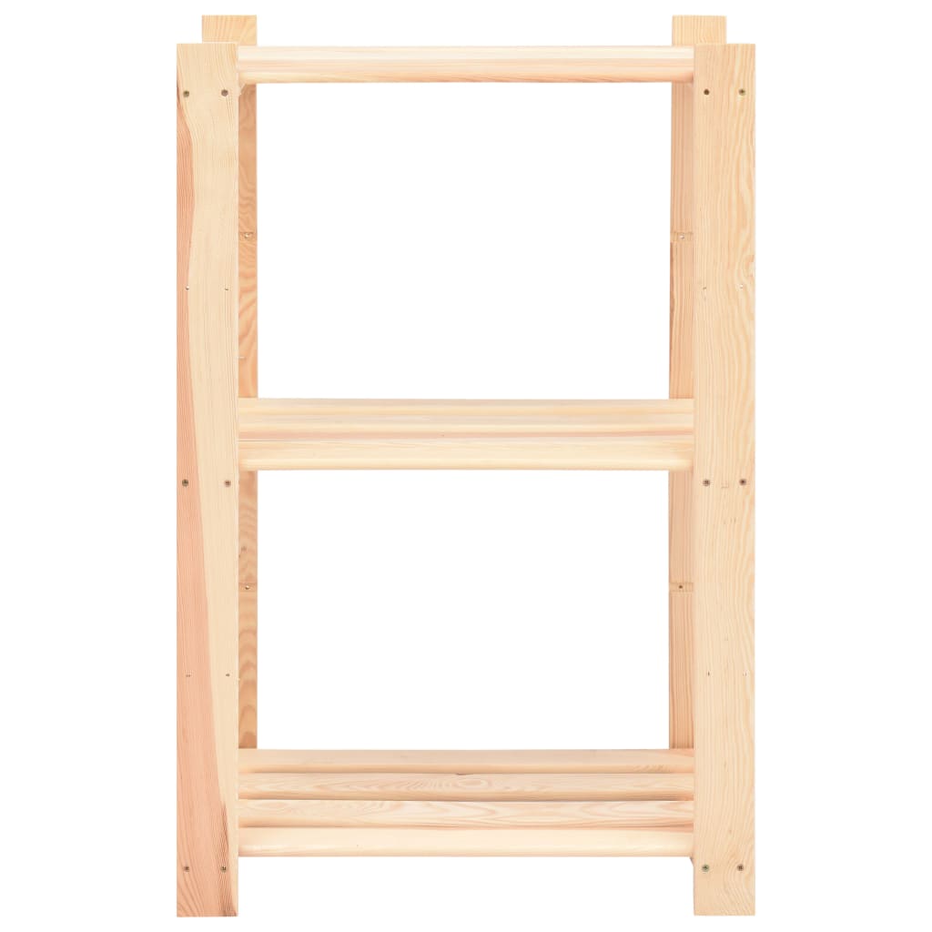 Stalak za pohranu s 3 razine 60x38x90 cm od borovine 150 kg