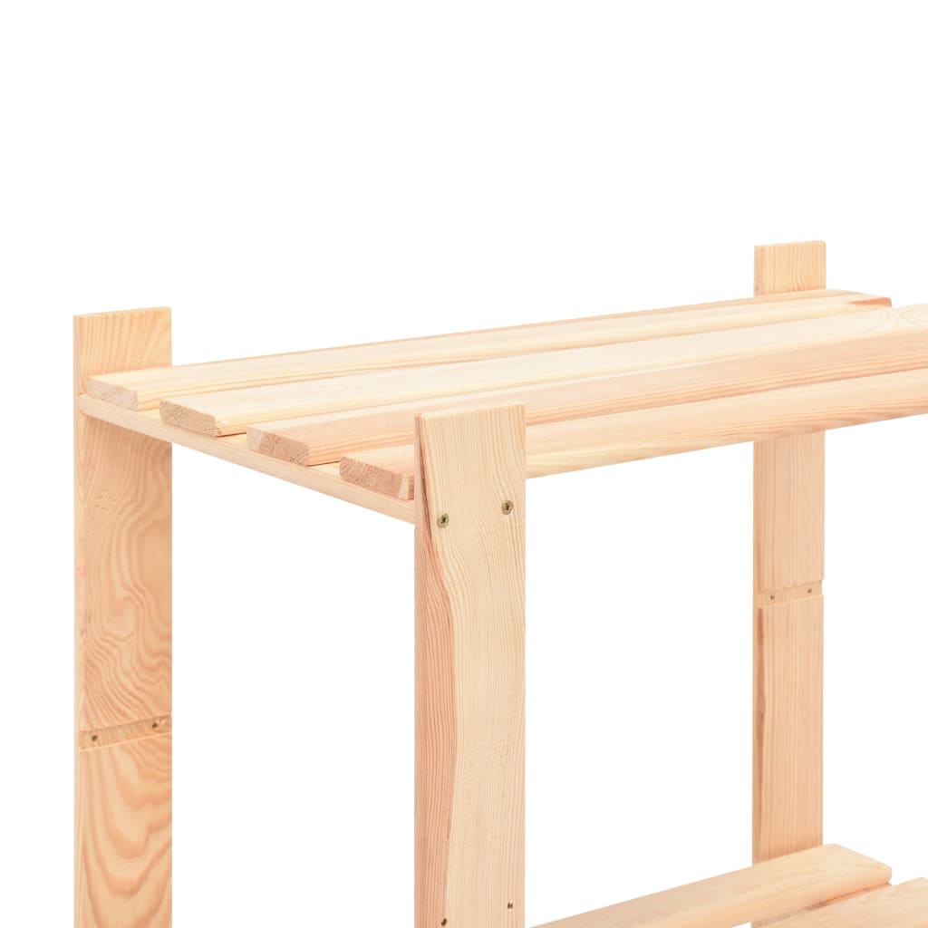 Stalak za pohranu s 3 razine 60x38x90 cm od borovine 150 kg