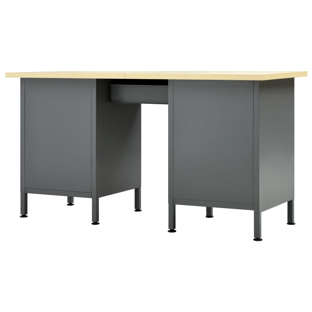 Radni stol crni 160 x 60 x 85 cm čelični