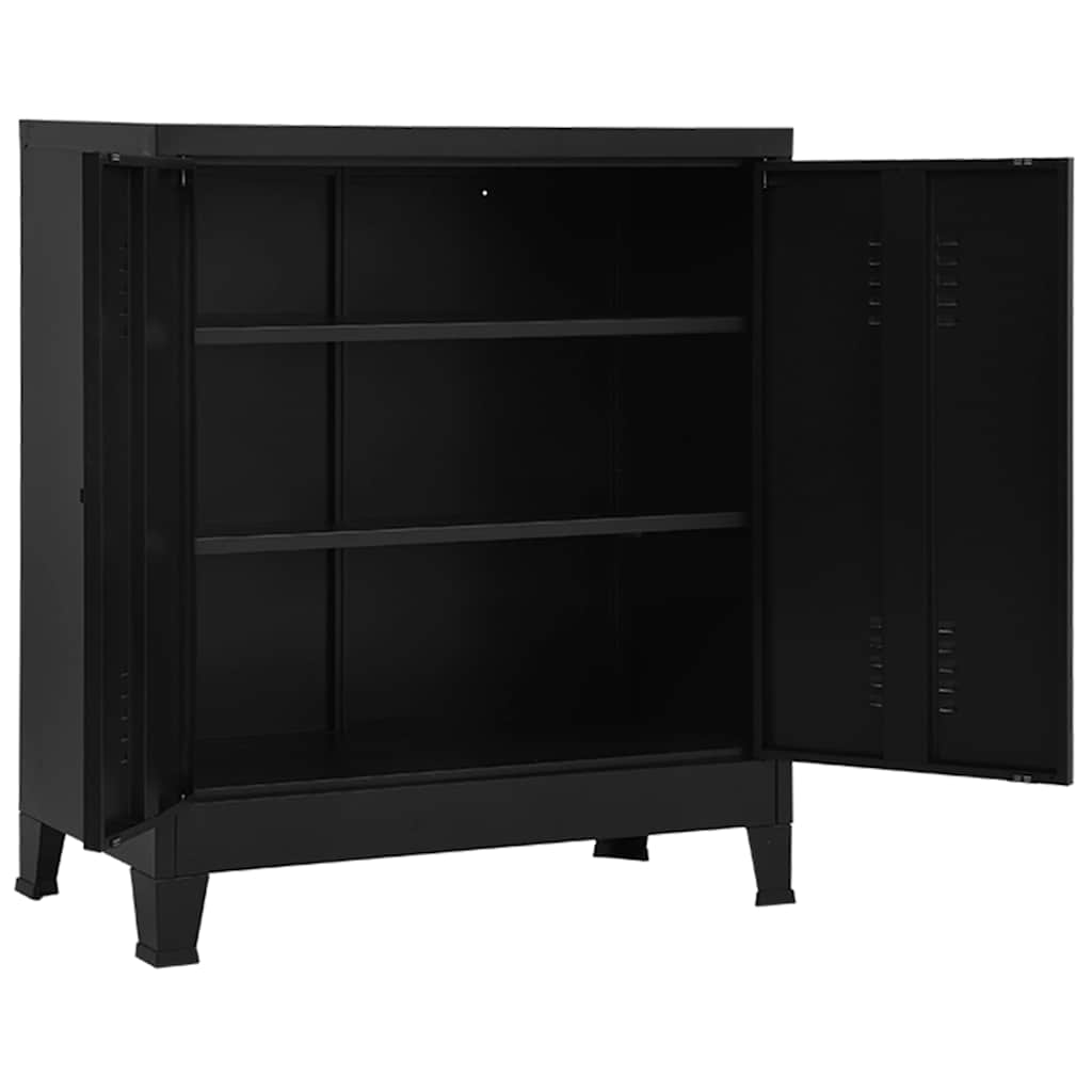 Industrijski sanduk za pohranu crni 90 x 40 x 100 cm čelični