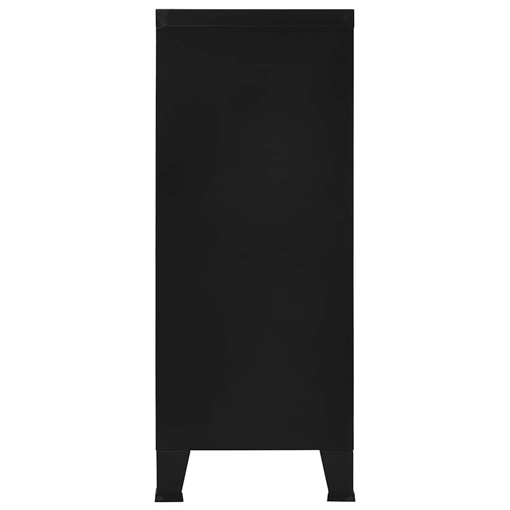 Industrijski sanduk za pohranu crni 90 x 40 x 100 cm čelični