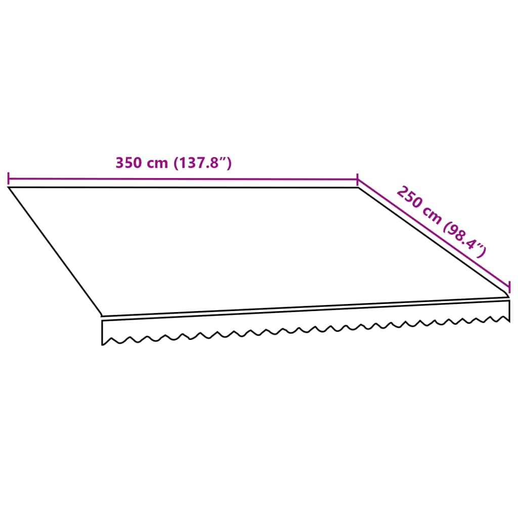 Platno za tendu narančasto-smeđe 3,5 x 2,5 m