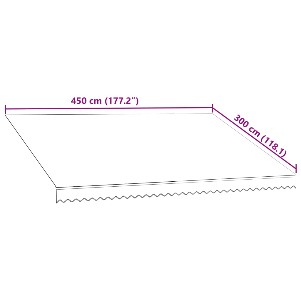 Platno za tendu narančasto-smeđe 4,5 x 3 m