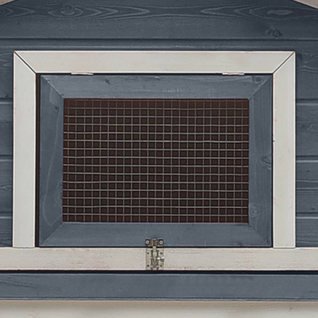 Kavez za zečeve sivi 310x70x87 cm masivna borovina i jelovina