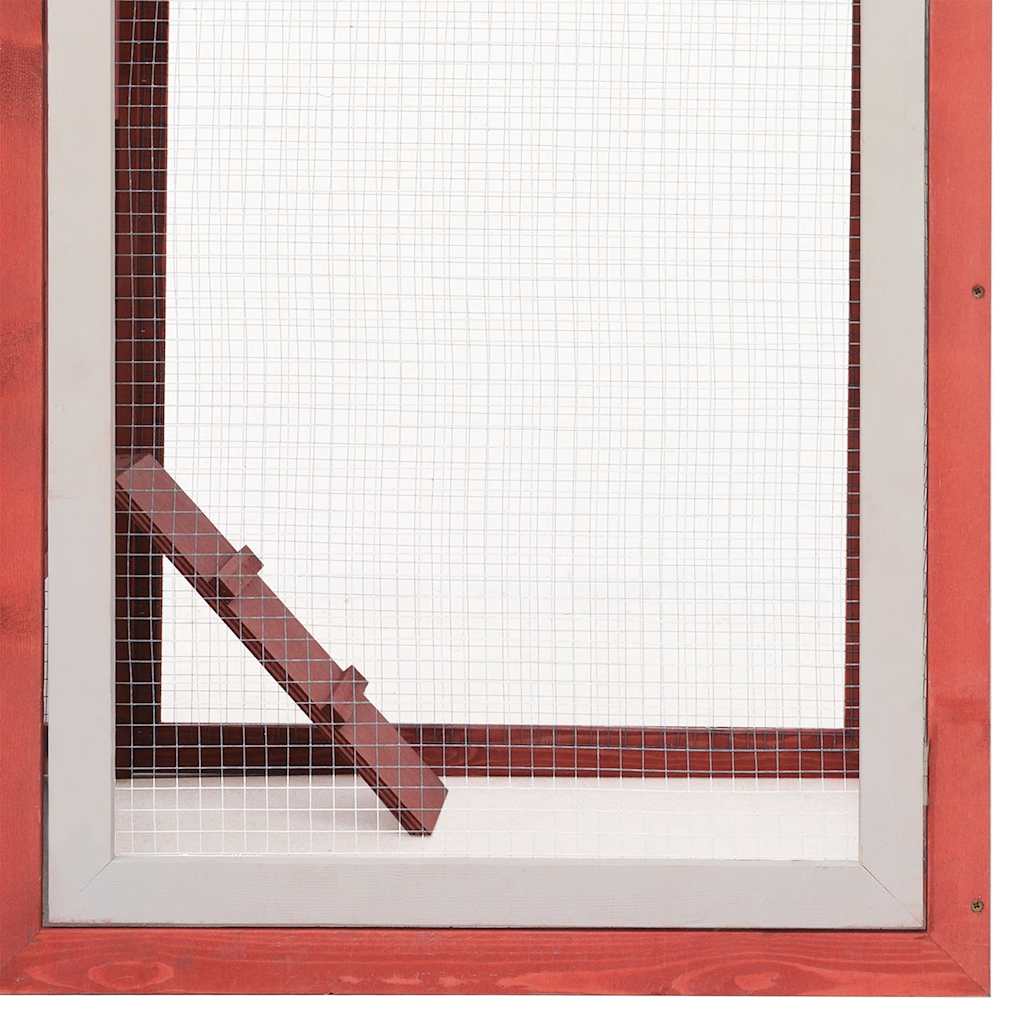 Kavez za kokoši crveni 170x81x110 cm masivna borovina/jelovina