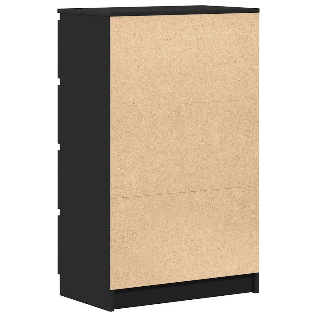 Komoda crna 60 x 35 x 98,5 cm od konstruiranog drva
