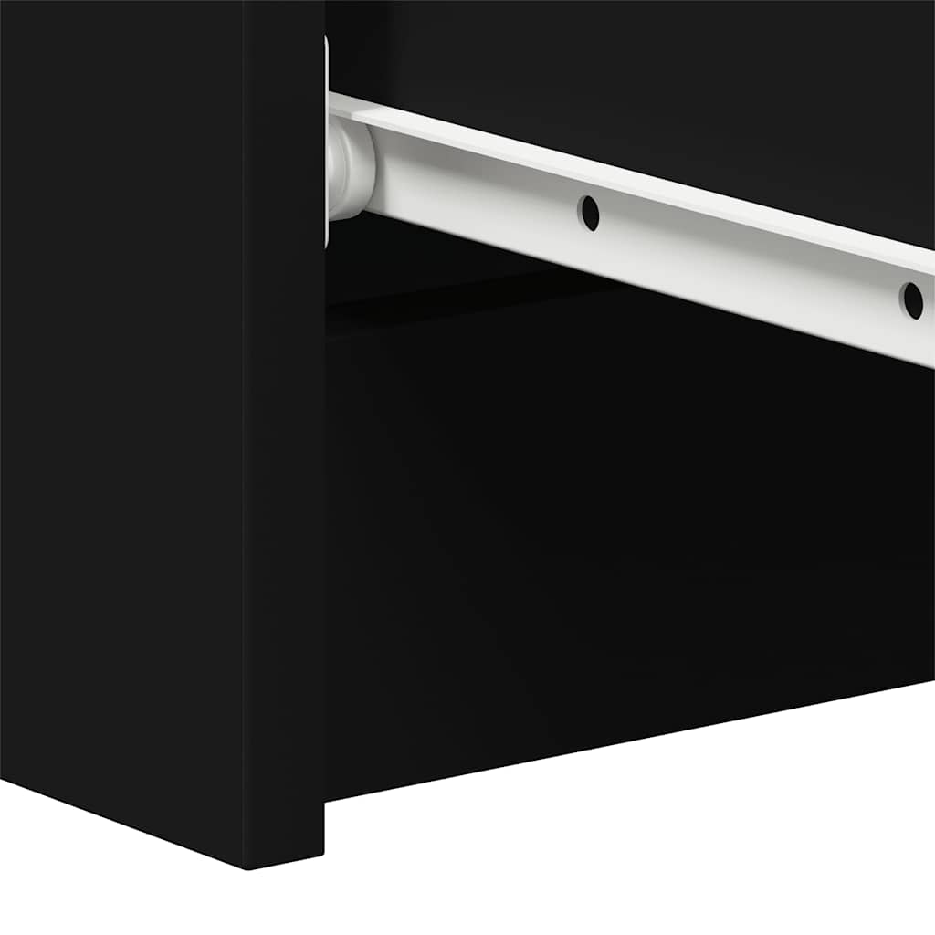 Komoda crna 60 x 35 x 98,5 cm od konstruiranog drva