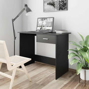 Radni stol crni 100 x 50 x 76 cm od konstruiranog drva Crna