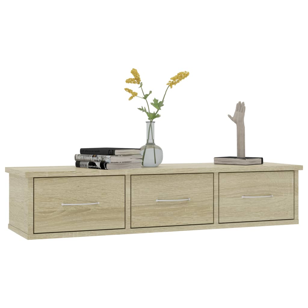 Zidna polica s ladicama 88x26x18,5 cm konstruirano drvo