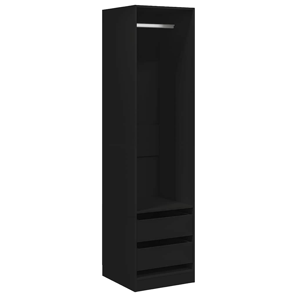 Ormar s ladicama crni 50 x 50 x 200 cm od konstruiranog drva