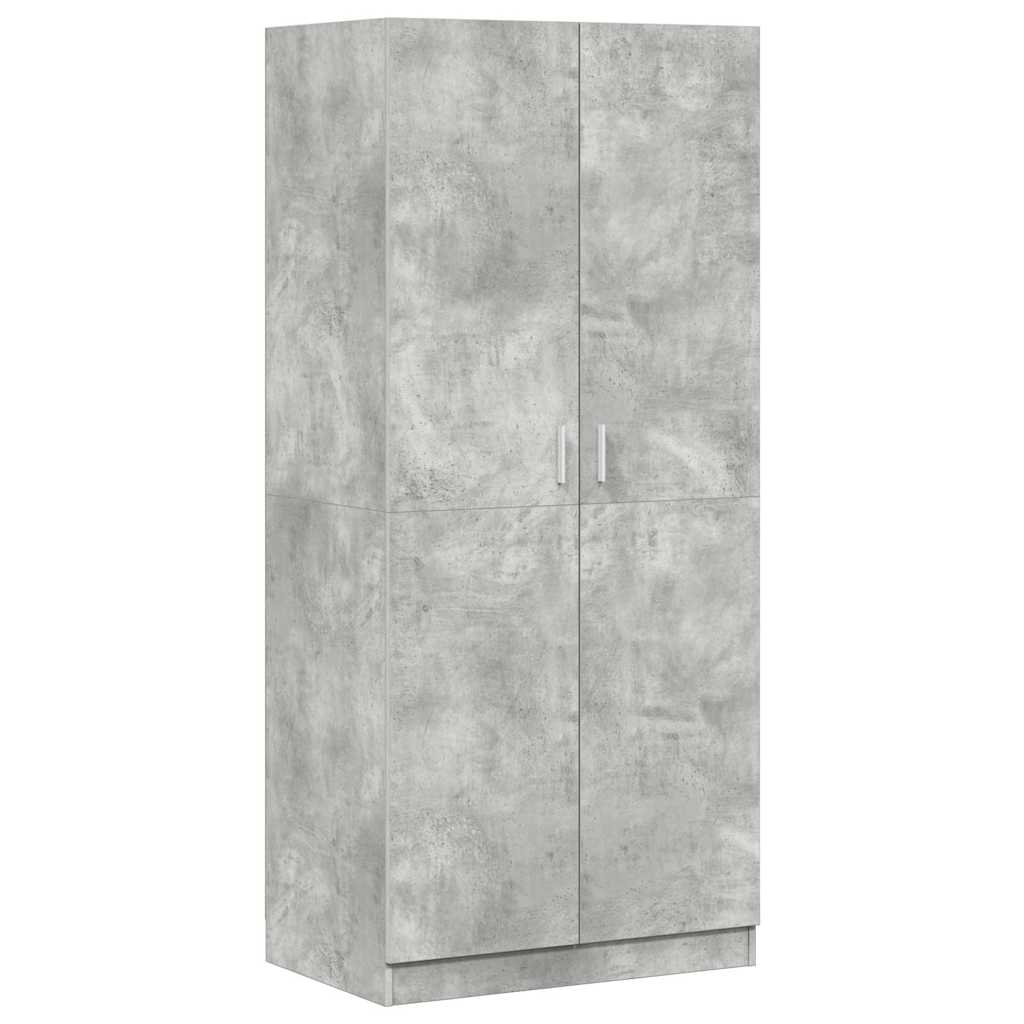 Ormar siva boja betona 80 x 52 x 180 cm od konstruiranog drva