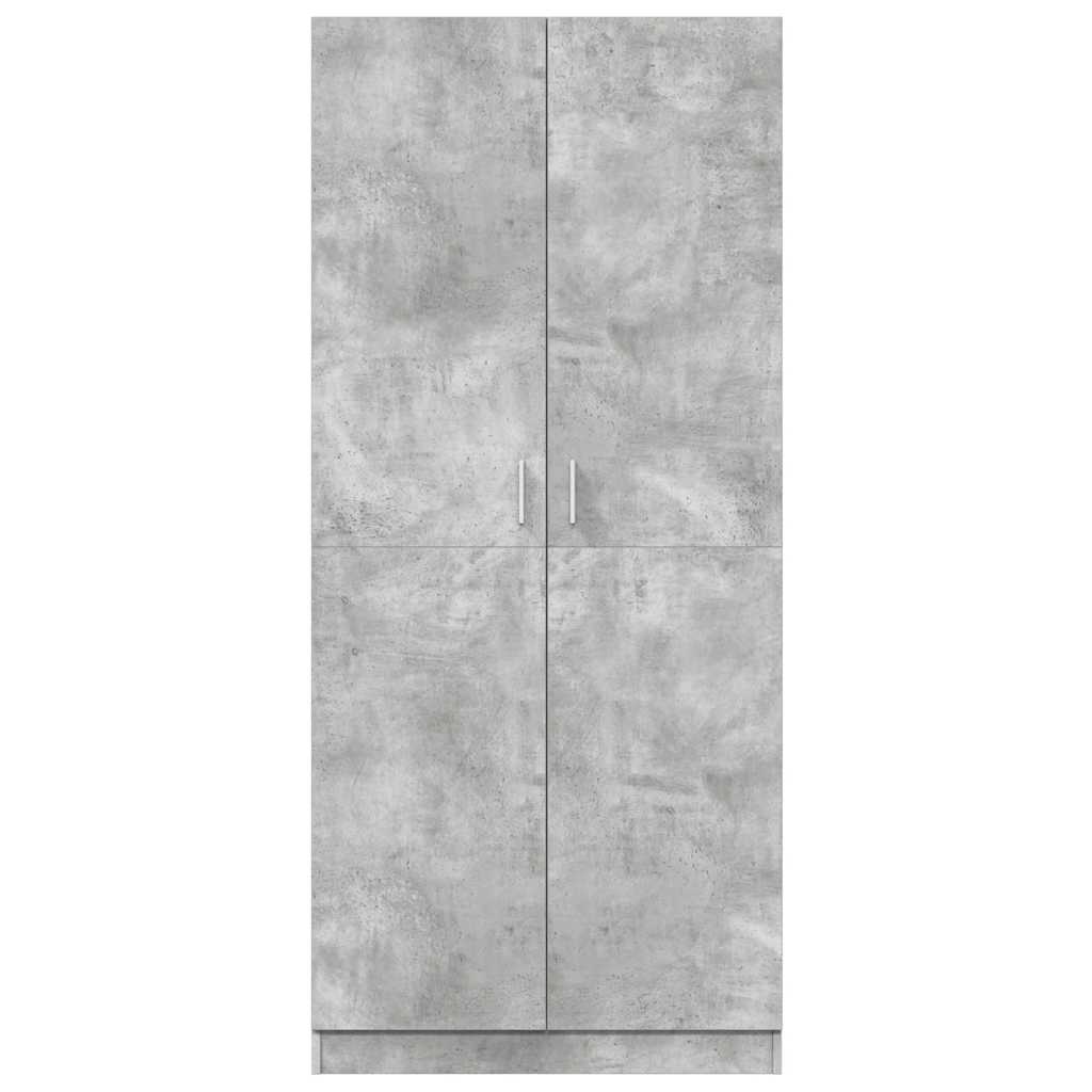 Ormar siva boja betona 80 x 52 x 180 cm od konstruiranog drva