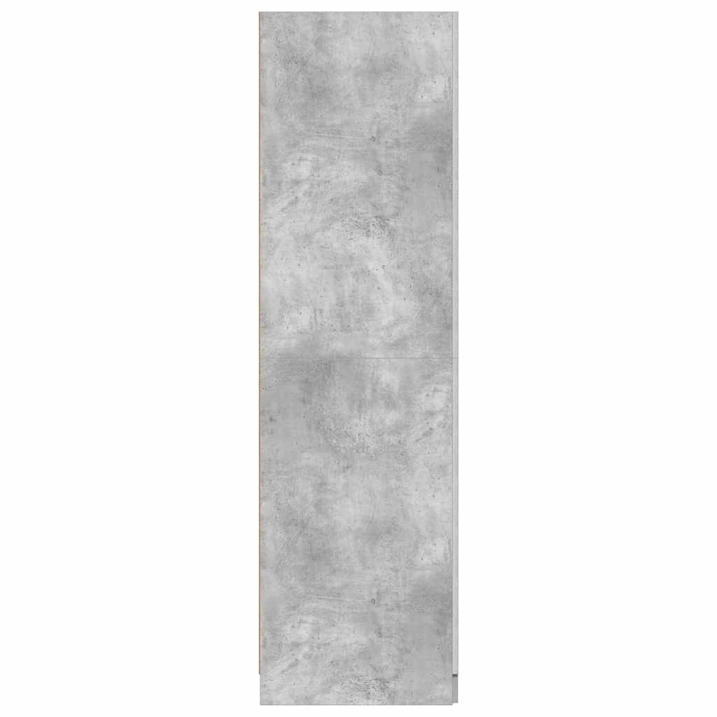 Ormar siva boja betona 80 x 52 x 180 cm od konstruiranog drva