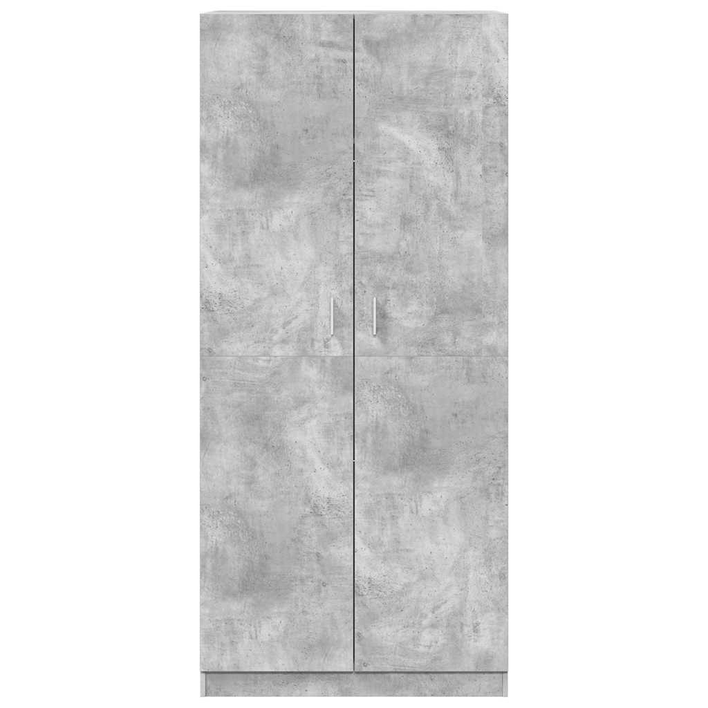 Ormar siva boja betona 90 x 52 x 200 cm od konstruiranog drva