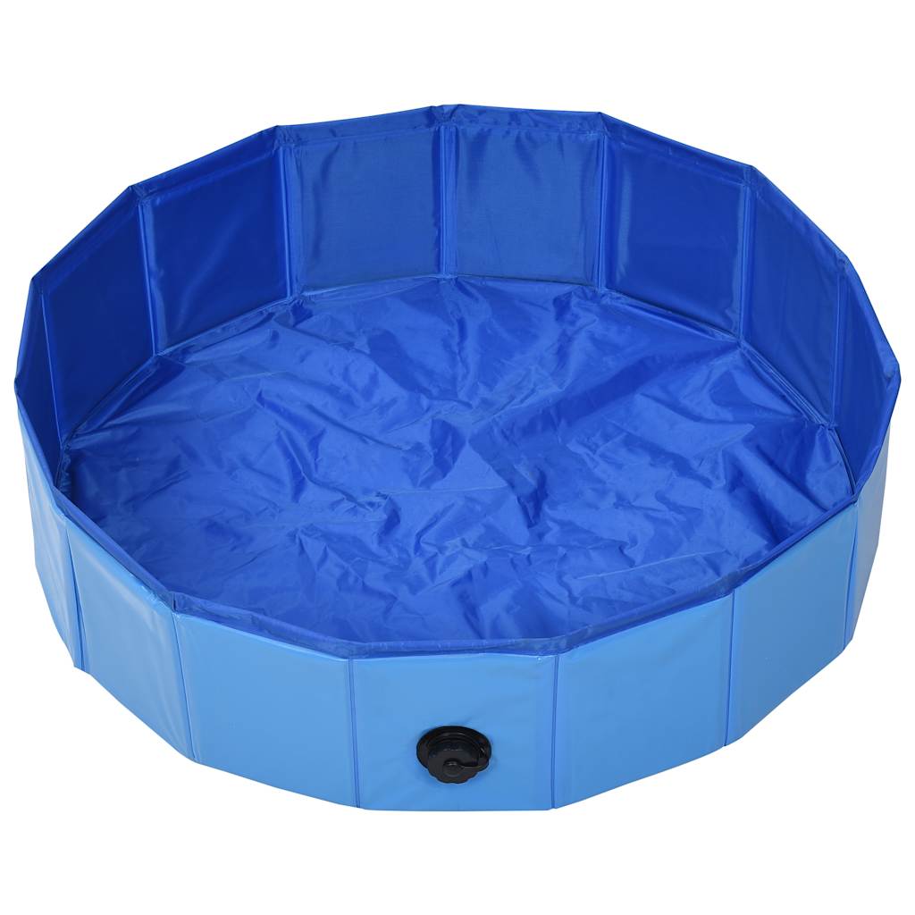 Sklopivi bazen za pse plavi 80 x 20 cm PVC