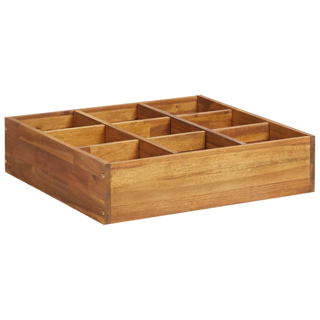Povišena vrtna gredica za bilje od bagremovog drva 60x60x15 cm
