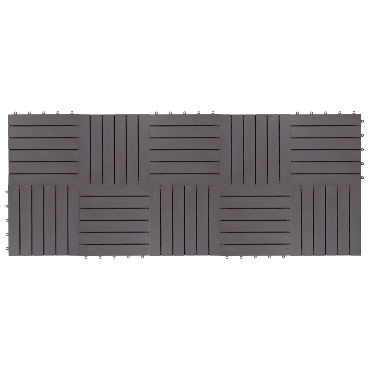 Pločice za decking 10 pcs Sivi 30 x 30 cm Acacijsko drvo