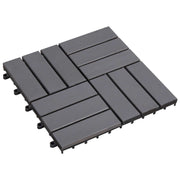 Pločice za decking 10 pcs Sivi 30 x 30 cm Acacijsko drvo