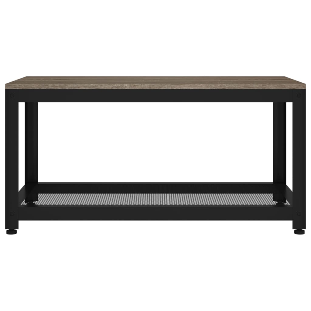 Stolić za kavu sivo-crni 90x45x45 cm MDF i željezo
