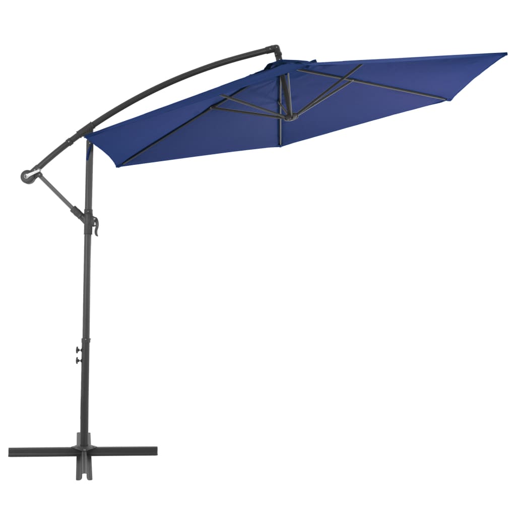 Konzolni vrtni suncobran s aluminijskim stupom 300 cm plavi