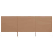 Vjetrobran s 3 panela od tkanine 400 x 80 cm smeđe-sivi