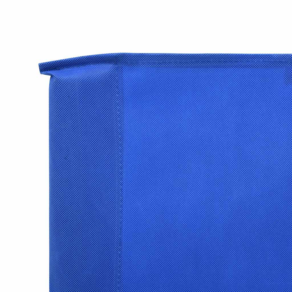 Vjetrobran s 3 panela od tkanine 400 x 120 cm azurno plavi