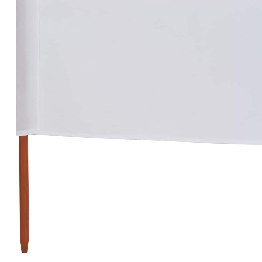 Vjetrobran s 5 panela od tkanine 600 x 80 cm pješčano bijeli