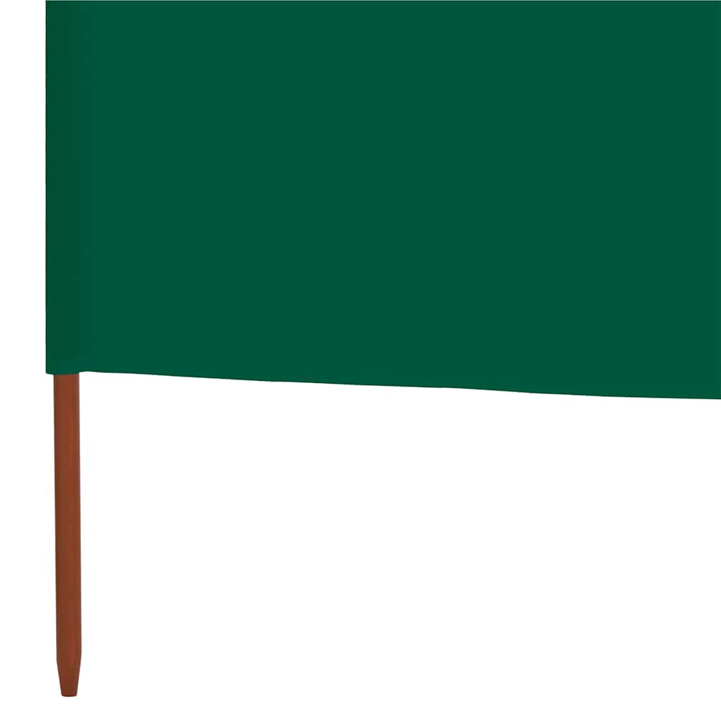 Vjetrobran s 5 panela od tkanine 600 x 80 cm zeleni