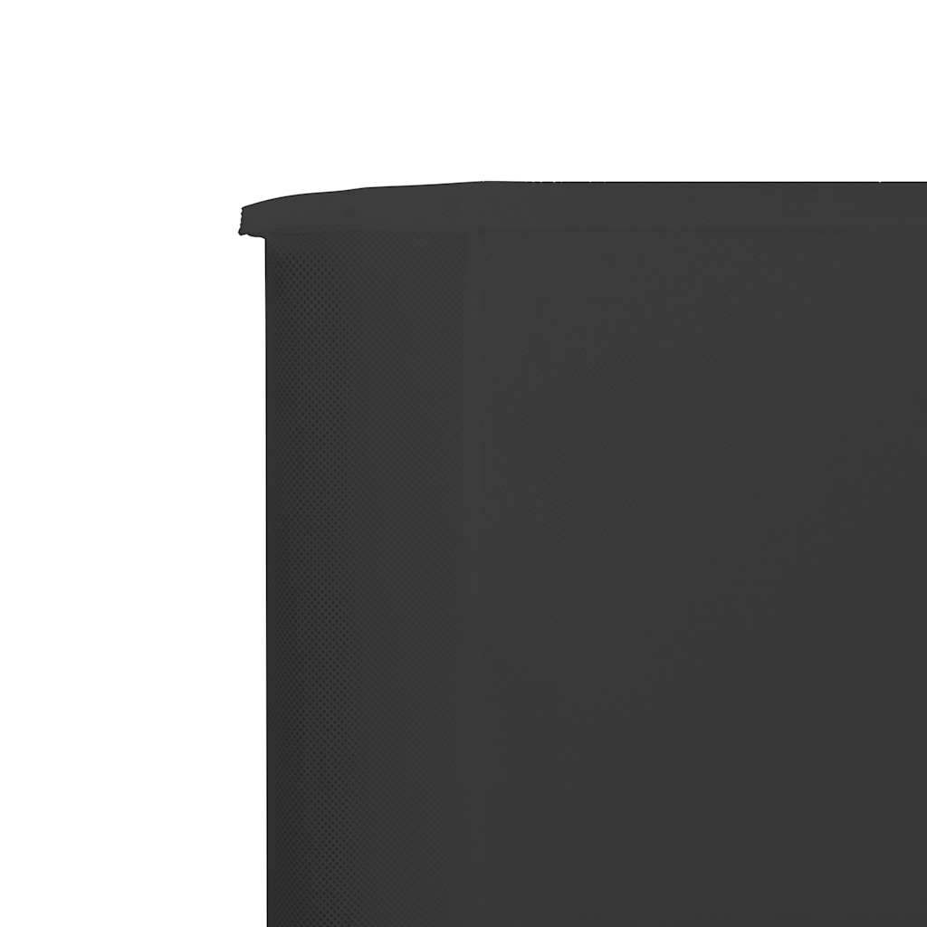 Vjetrobran s 5 panela od tkanine 600 x 80 cm antracit