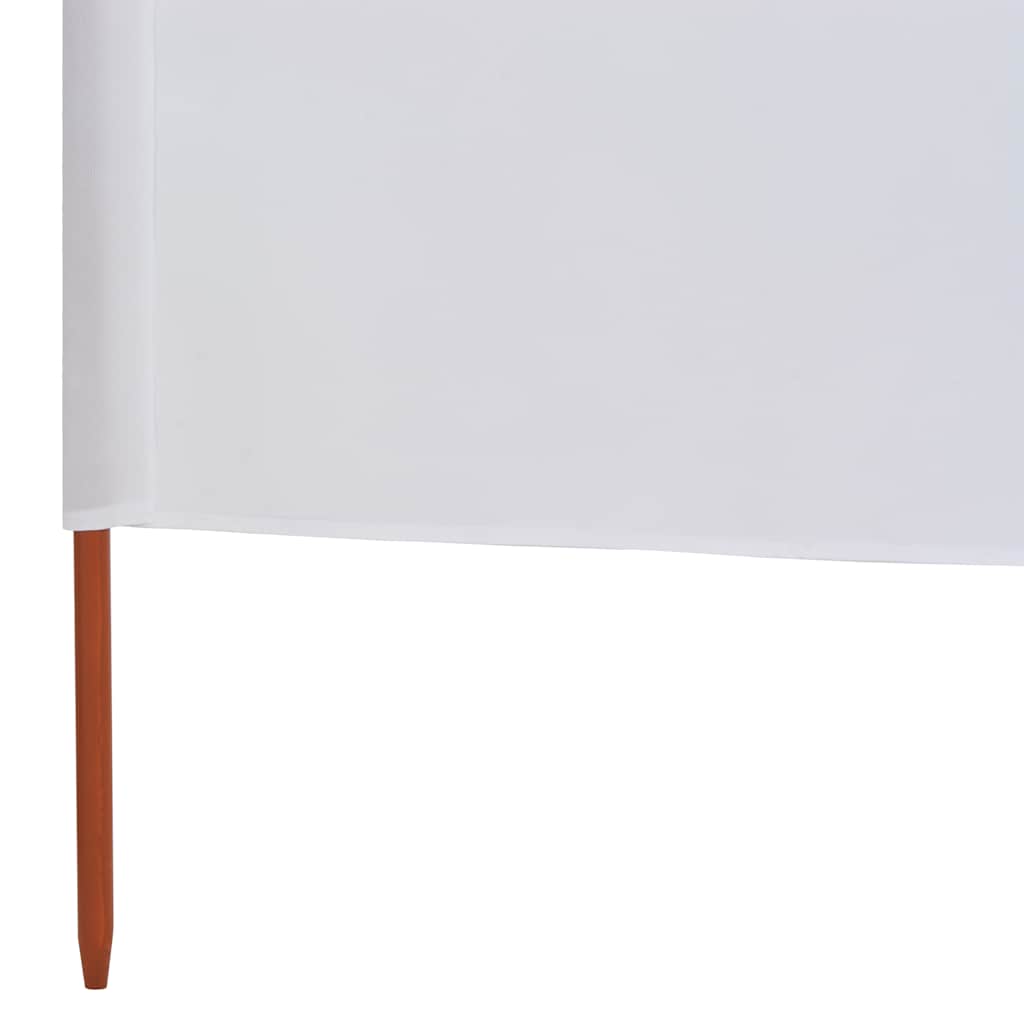 Vjetrobran s 5 panela od tkanine 600 x 120 cm pješčano bijeli