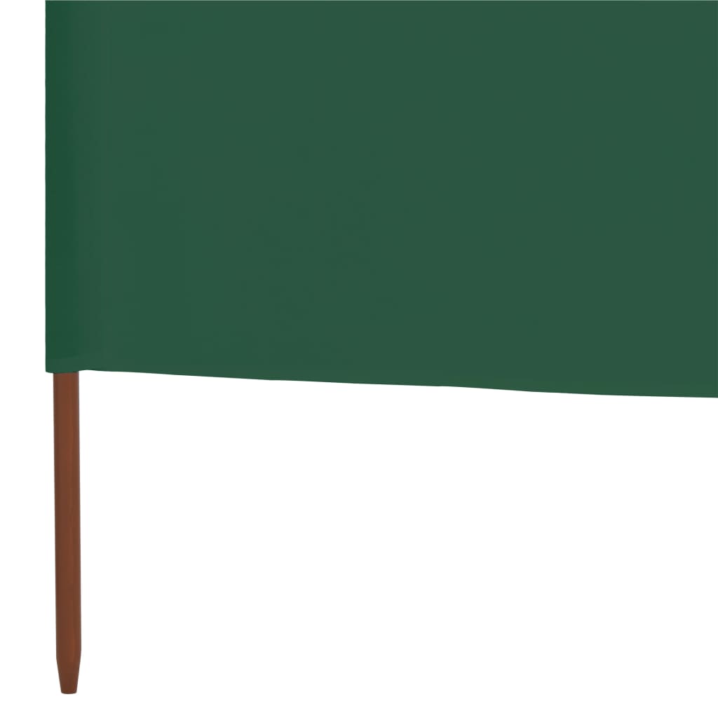 Vjetrobran s 5 panela od tkanine 600 x 160 cm zeleni