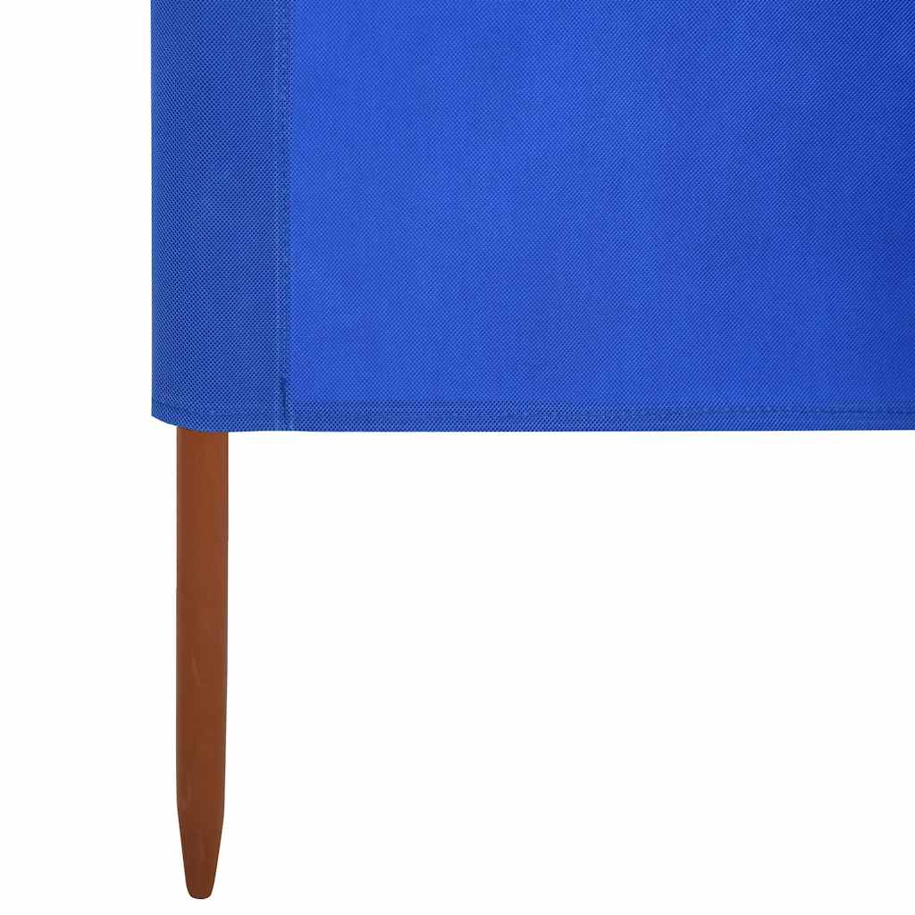 Vjetrobran sa 6 panela od tkanine 800 x 80 cm azurno plavi