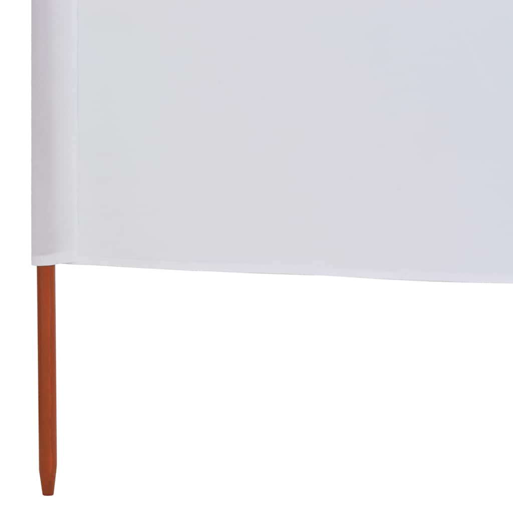Vjetrobran sa 6 panela od tkanine 800 x 120 cm pješčano bijeli