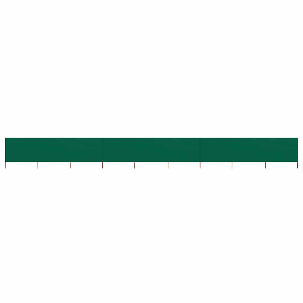Vjetrobran s 9 panela od tkanine 1200 x 120 cm zeleni