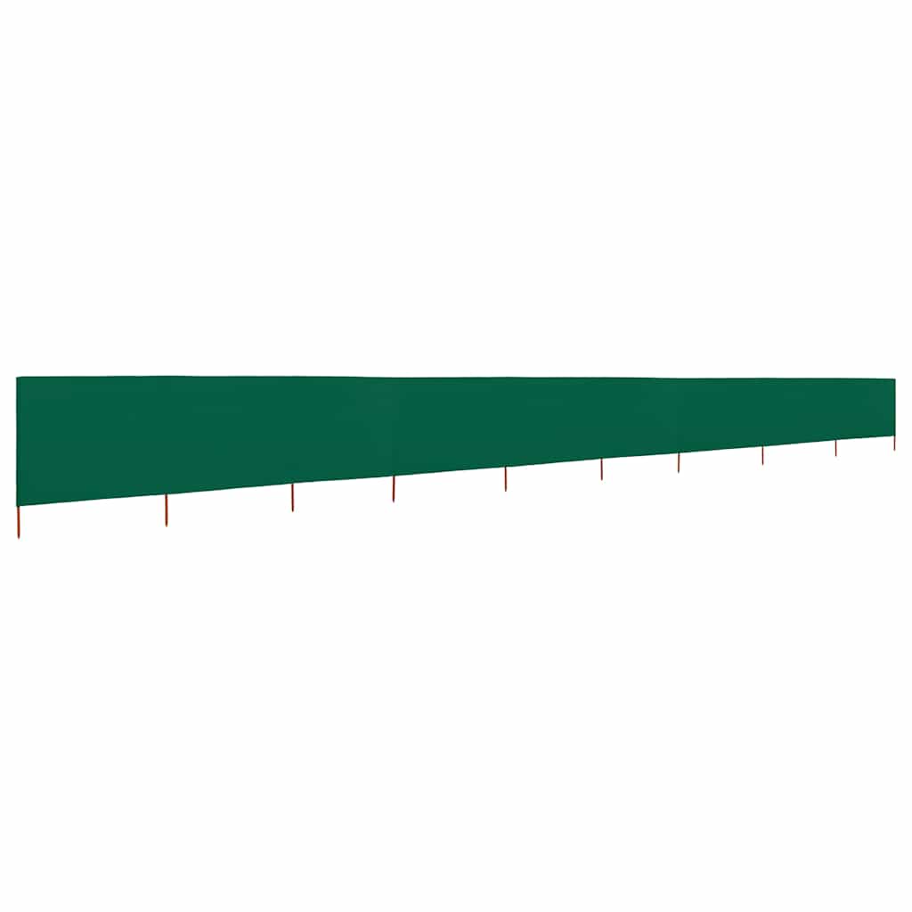 Vjetrobran s 9 panela od tkanine 1200 x 120 cm zeleni