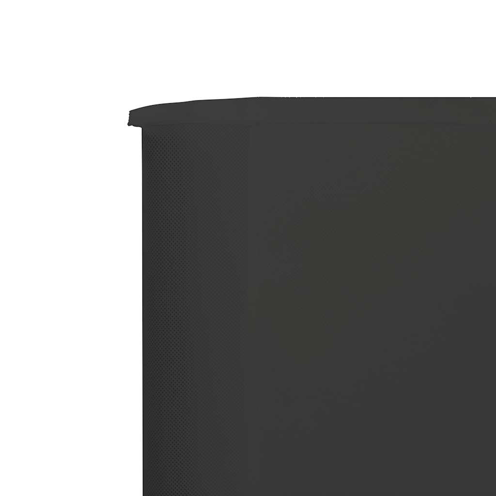 Vjetrobran s 9 panela od tkanine 1200 x 160 cm antracit