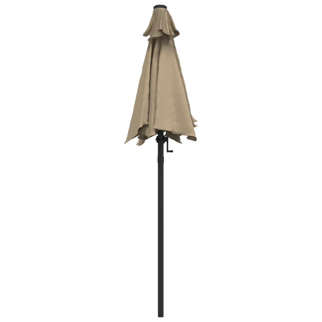 Suncobran smeđe-sivi 200 x 224 cm aluminijski