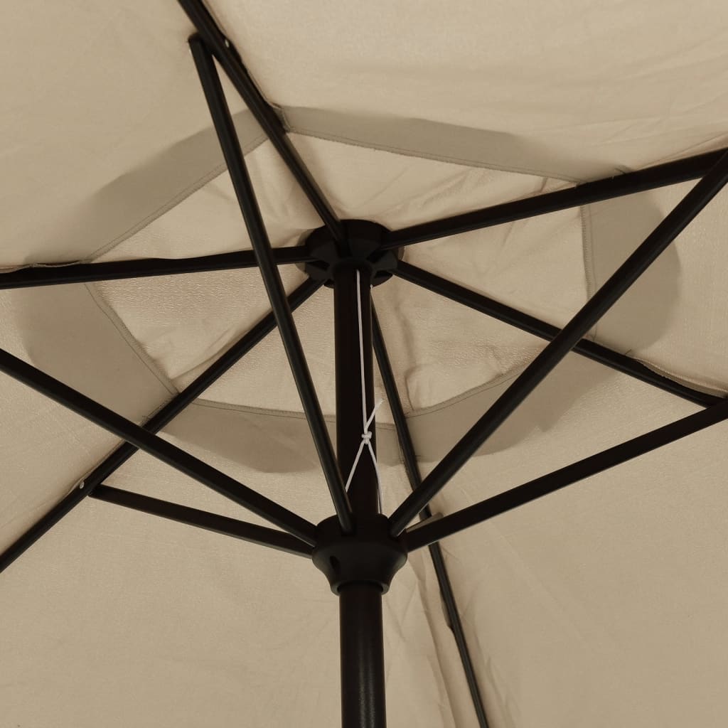 Suncobran smeđe-sivi 200 x 224 cm aluminijski