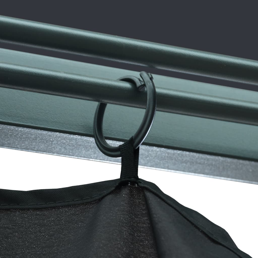Sjenica sa zastorom 300 x 300 cm antracit aluminijum