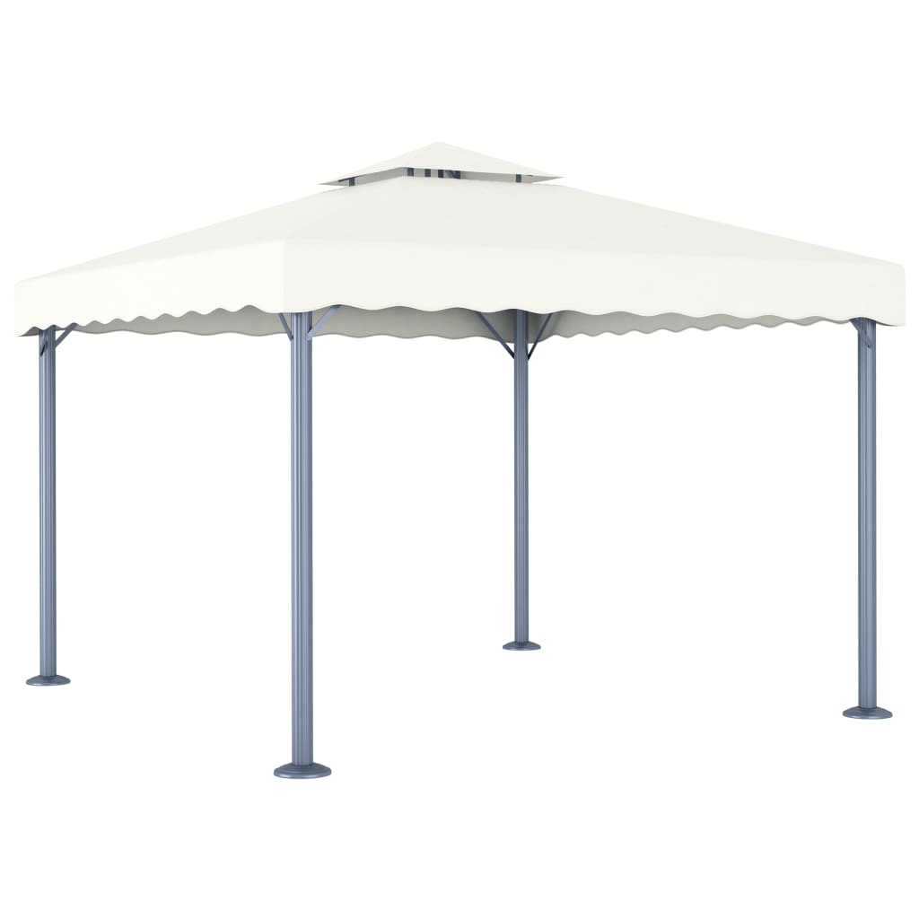 Sjenica smeđesiva 3 x 3 m od aluminija i čelika