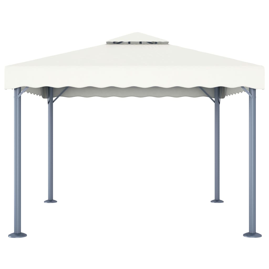 Sjenica smeđesiva 3 x 3 m od aluminija i čelika