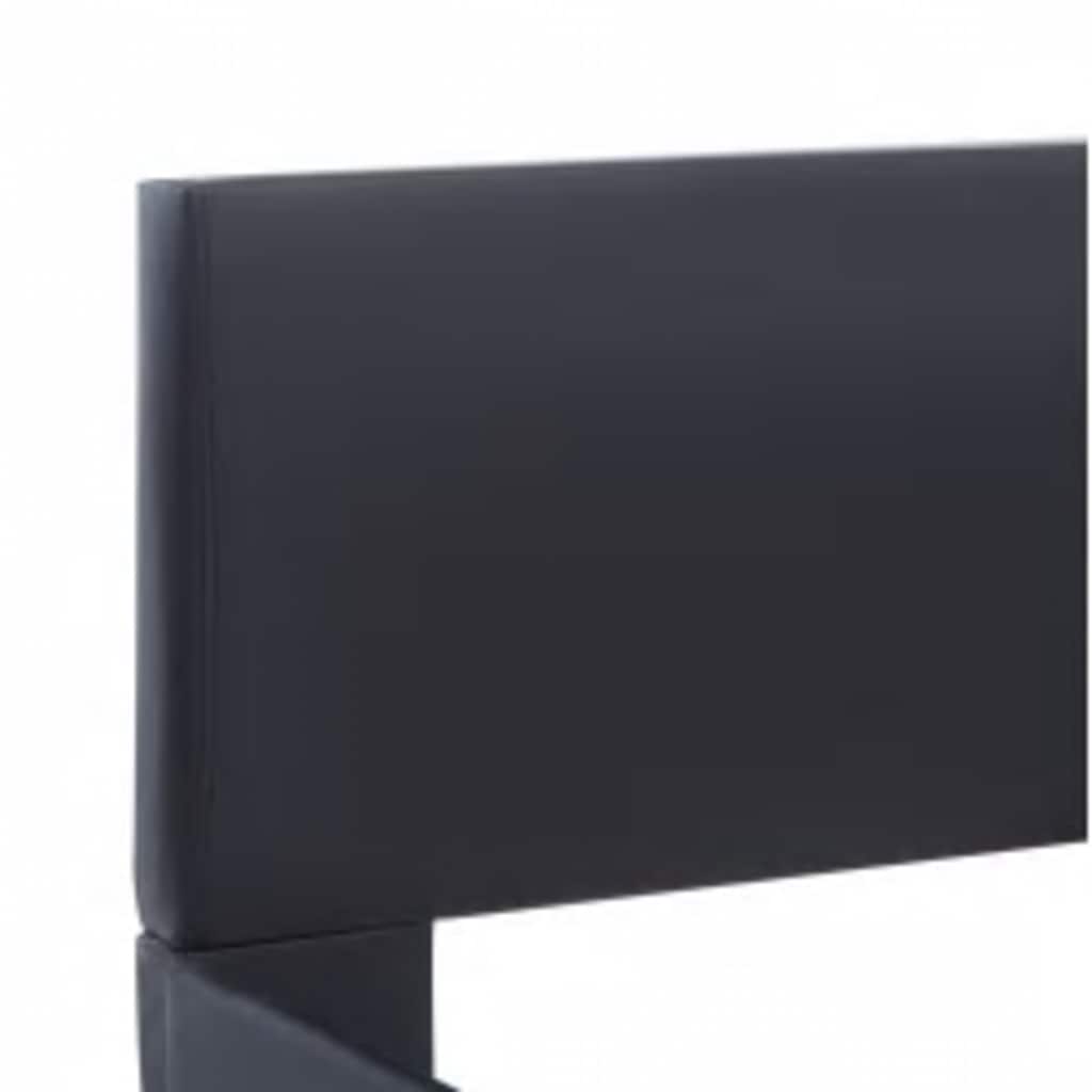 Okvir za krevet od umjetne kože s LED svjetlom crni 140x200 cm
