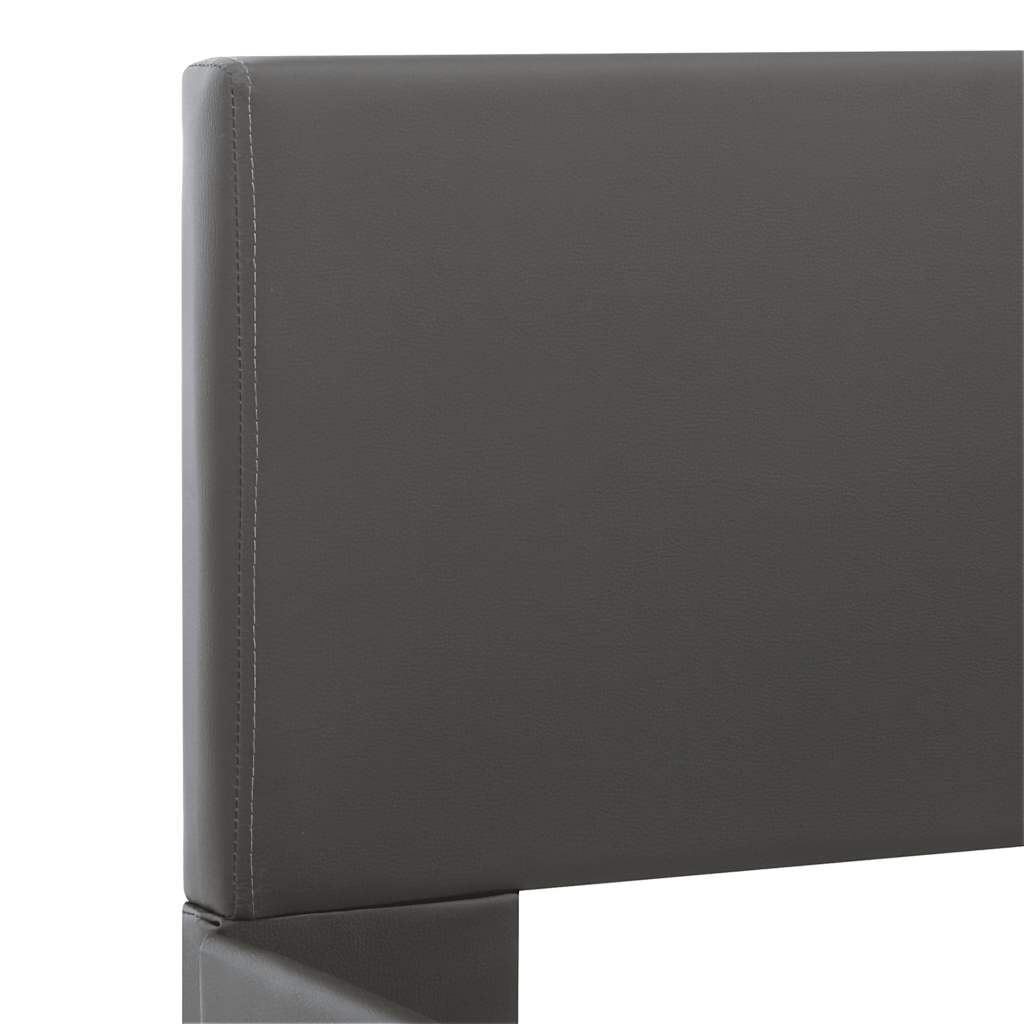 Okvir za krevet od umjetne kože s LED svjetlom sivi 120x200 cm