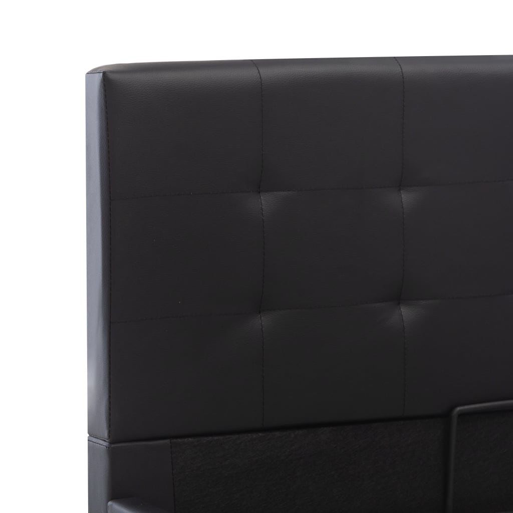 Hidraulični okvir za krevet od umjetne kože crni 180 x 200 cm