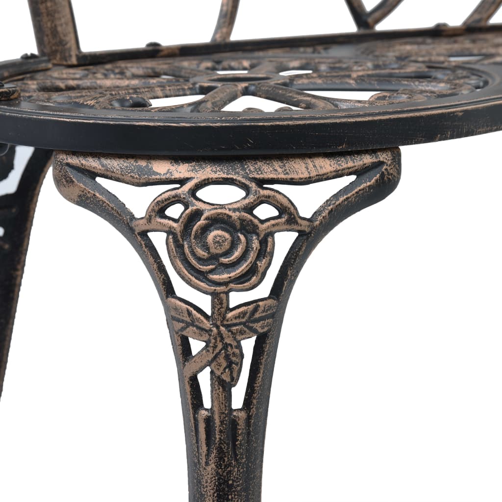 Bistro klupa 100 cm brončana od lijevanog aluminija