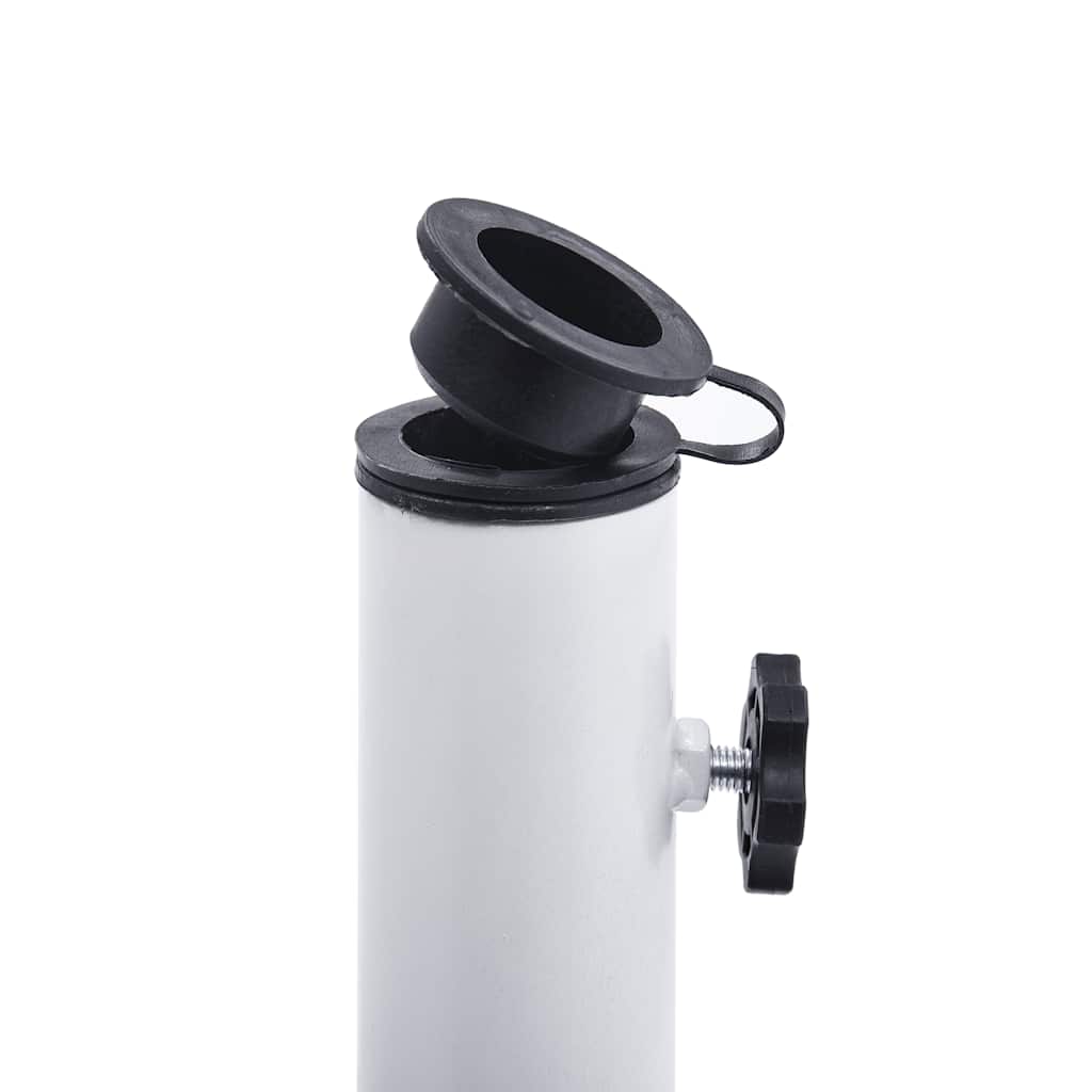 Stalak za suncobran bijeli 12 kg 48 cm od lijevanog željeza